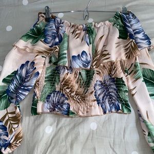 Off the shoulder crop top